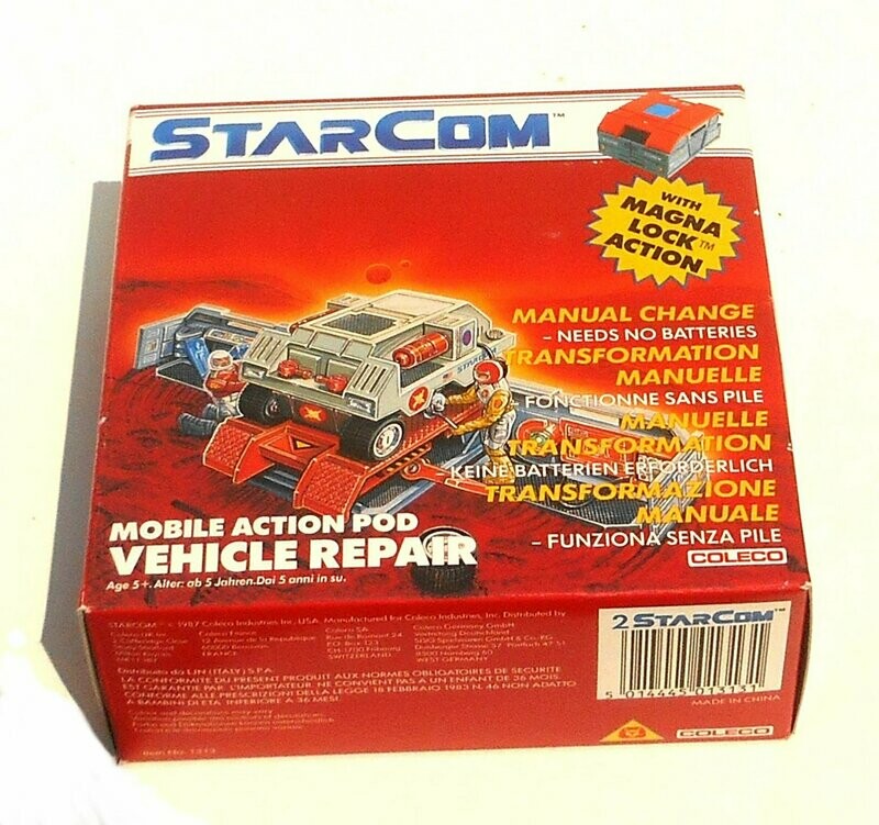 1987 Coleco Ind Inc - Starcom ~ VEHICLE REPAIR Action Pod ~ Boxed