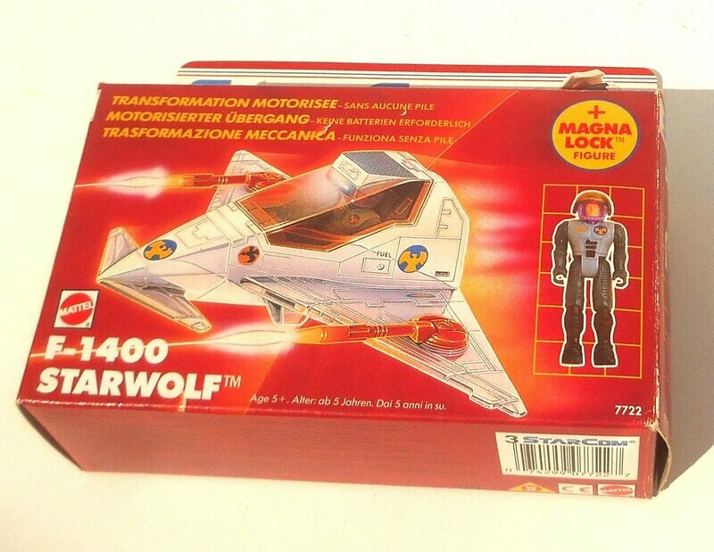 1990 Mattel Toys - Starcom ~ F-1400 STARWOLF Flexwing Astro Fighter ~ Boxed