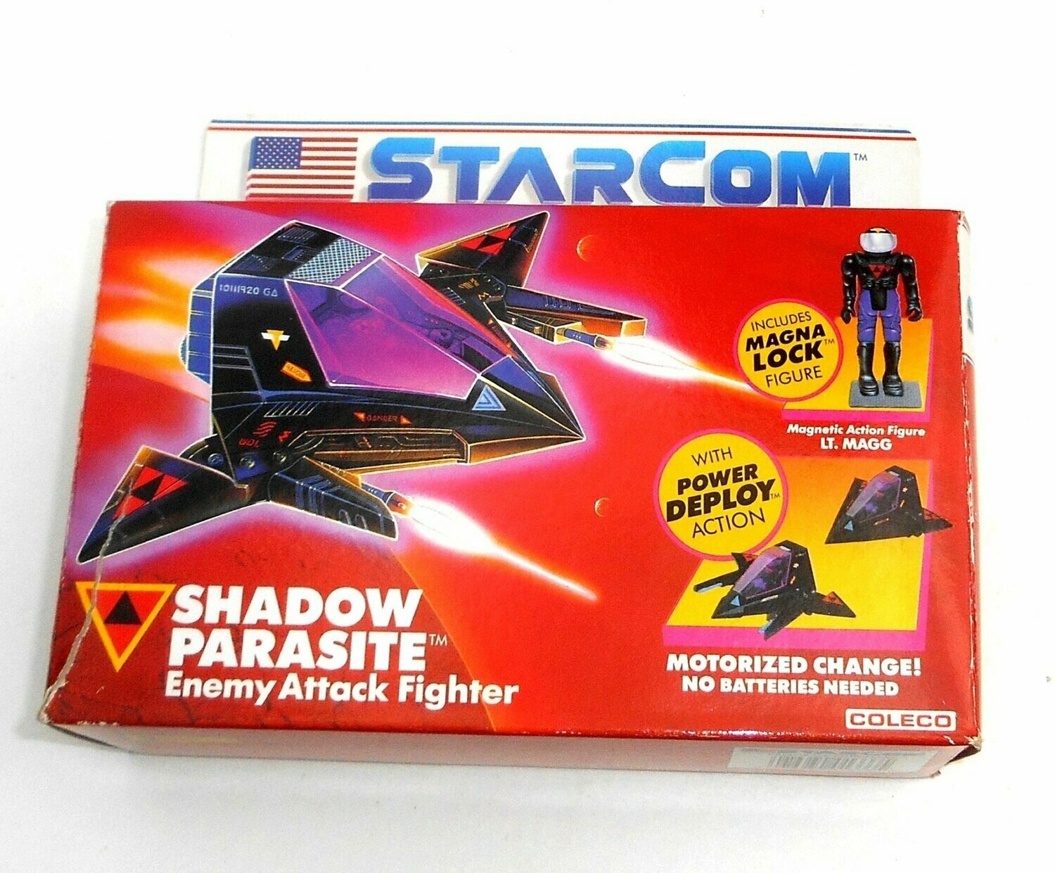 1987 Coleco Ind Inc - Starcom ~ SHADOW PARASITE Enemy Attack Fighter  ~ Boxed