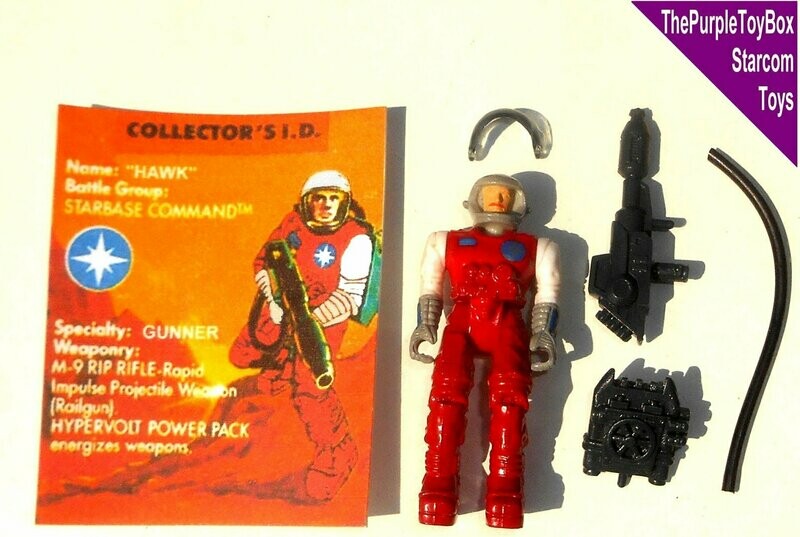 Vintage 1980's Starcom Toys ~ "HAWK" ~ Starbase Command ~ *CUSTOM FIGURE*