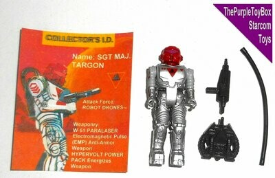 Vintage 1980's Starcom Toys ~ "SGT MAJ. TARGON" ~ Robot Drones ~ *CUSTOM FIGURE*