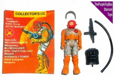 Vintage 1980's Starcom Toys ~ "HAMMER" Astro Marines *EUROPEAN EXCLUSIVE*