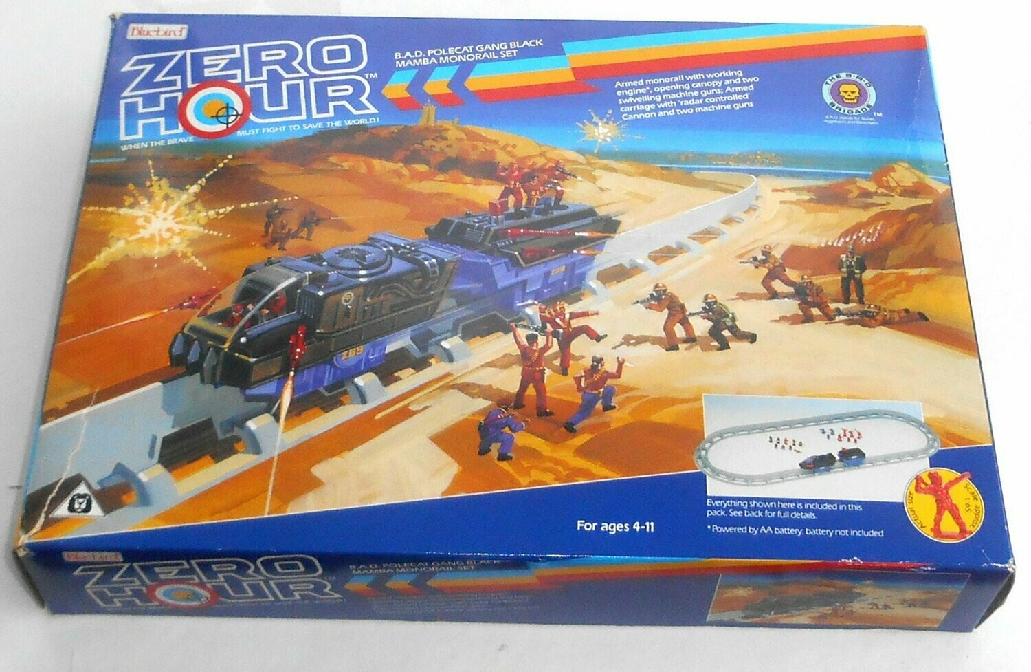 1990 Bluebird Toys Zero Hour ZB9 ZB10 B A D POLECAT GANG BLACK 