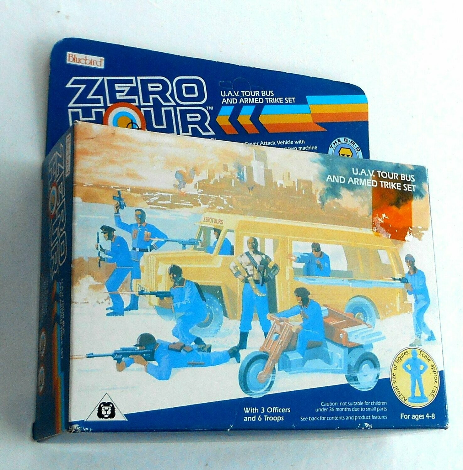 1989 Bluebird Toys - Zero Hour ~ ZB2 U.A.V. Tour Bus & Armed Trike Set