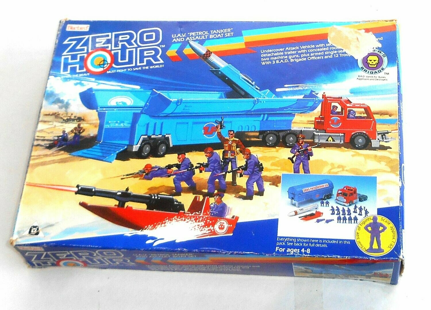 1989 Bluebird Toys - Zero Hour ~ ZB3 UAV PETROL TANKER & ASSAULT BOAT SET
