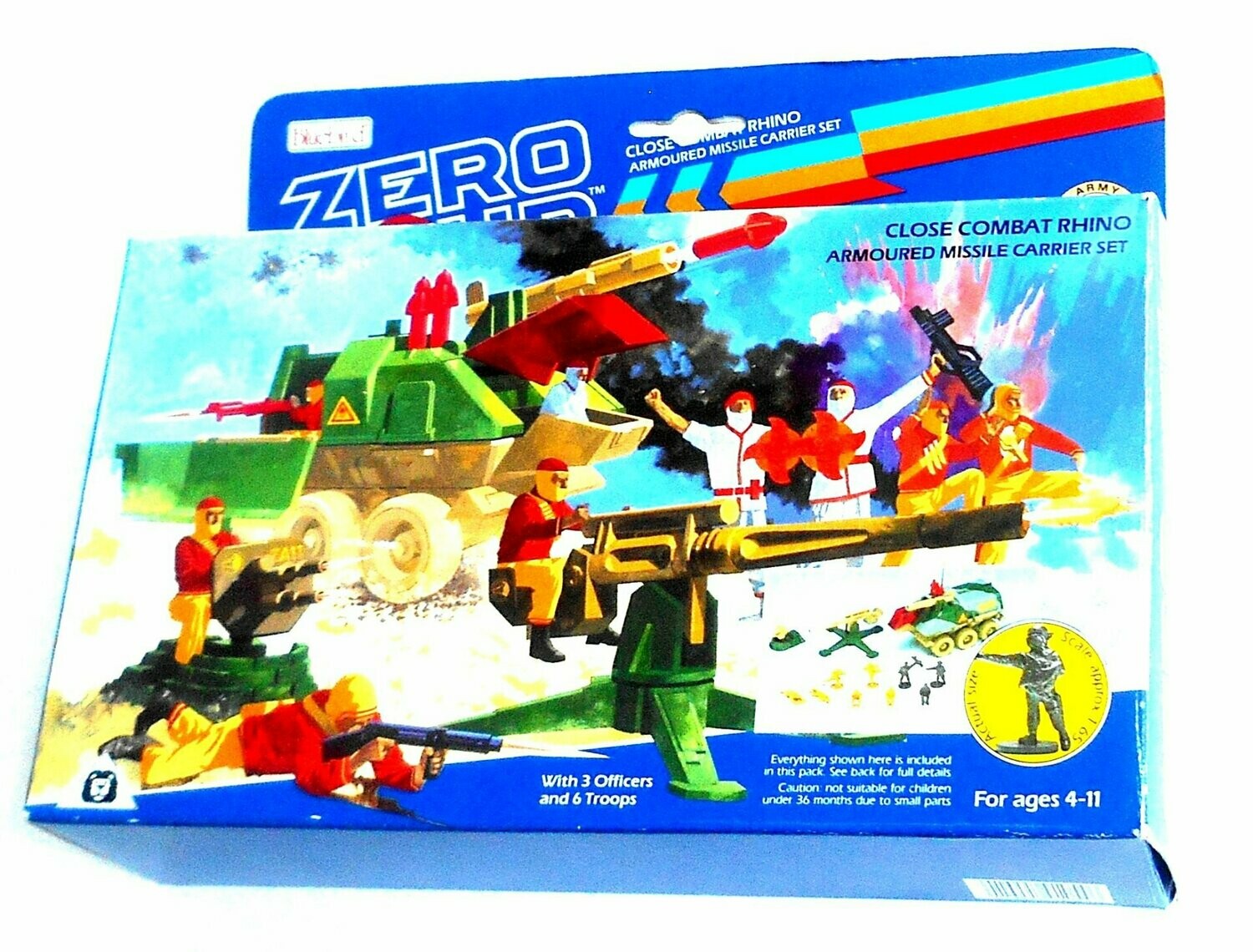 1990 Bluebird Toys - Zero Hour ~ ZA7 ZA10 ZA11 ANTI-TANK GUN, RHINO & MACHINE GUN NEST