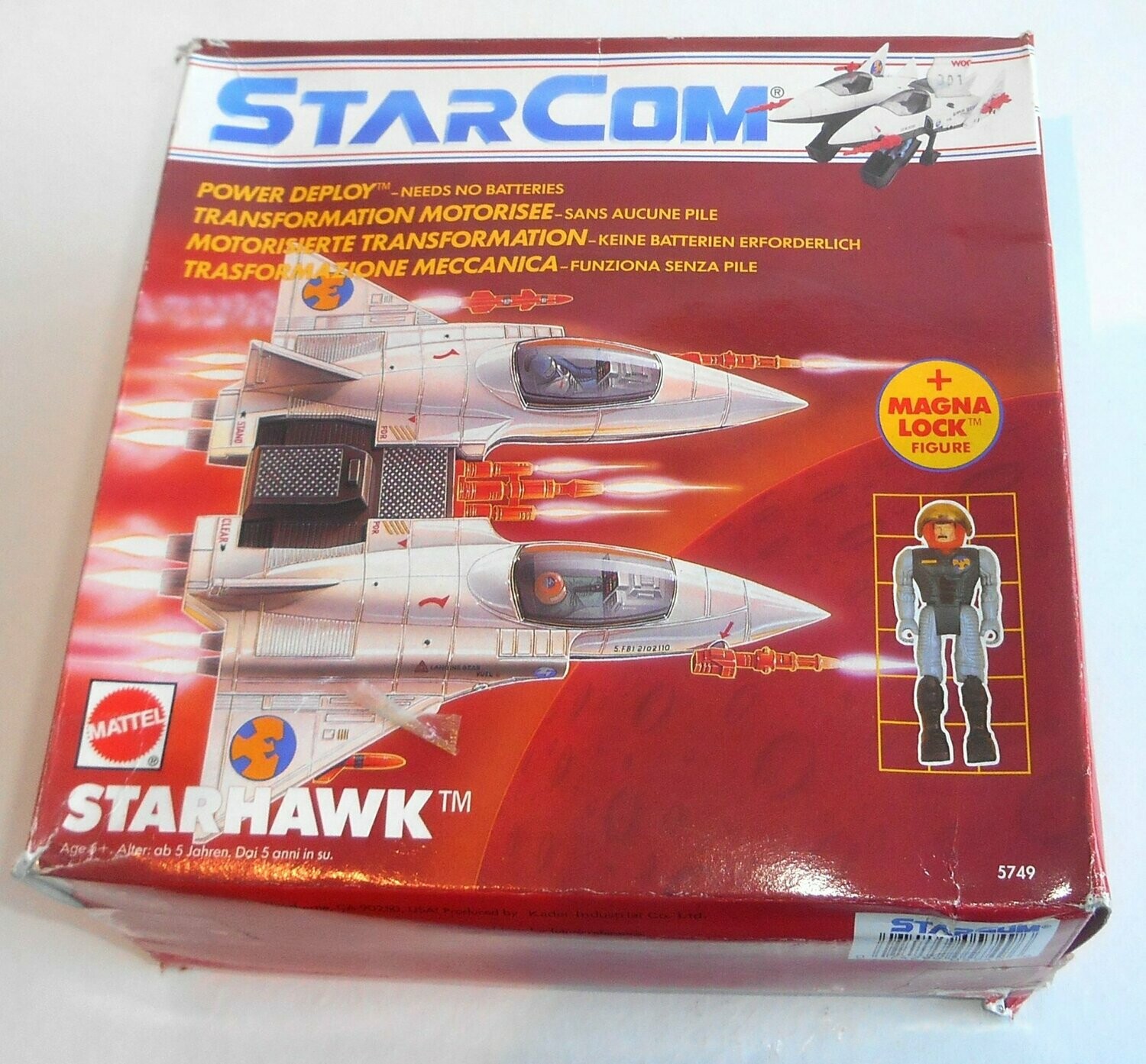 1990 Mattel Inc - Starcom ~ SF/B STARHAWK Strategic Fighter Bomber ~ Boxed MIB