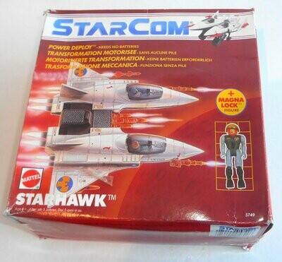 1990 Mattel Inc - Starcom ~ SF/B STARHAWK Strategic Fighter Bomber ~ Boxed MIB