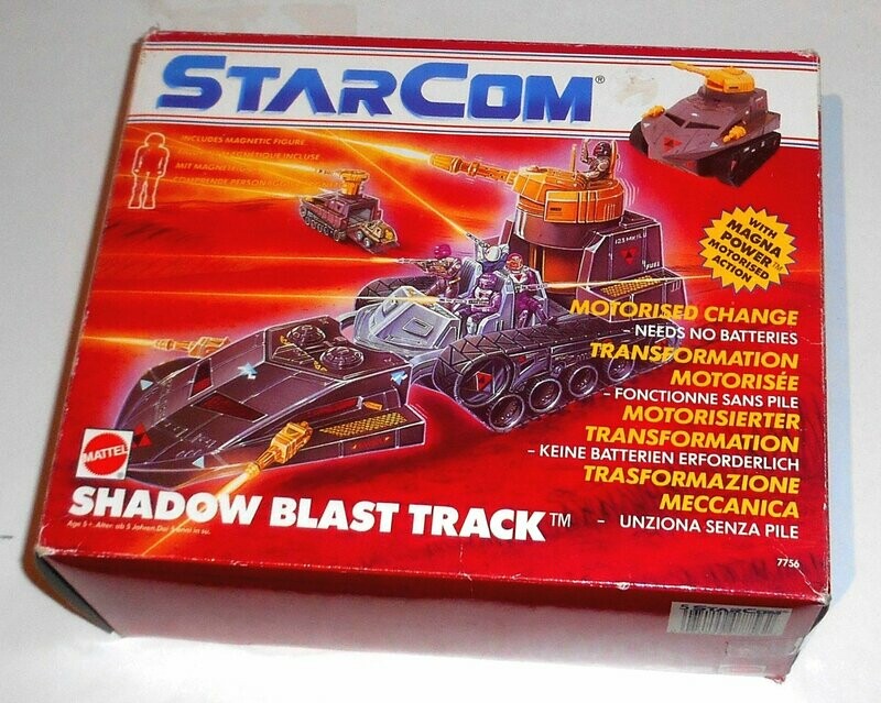 1990 Mattel Toys - Starcom ~ SHADOW BLAST TRACK Enemy Tank / Transport ~ Boxed