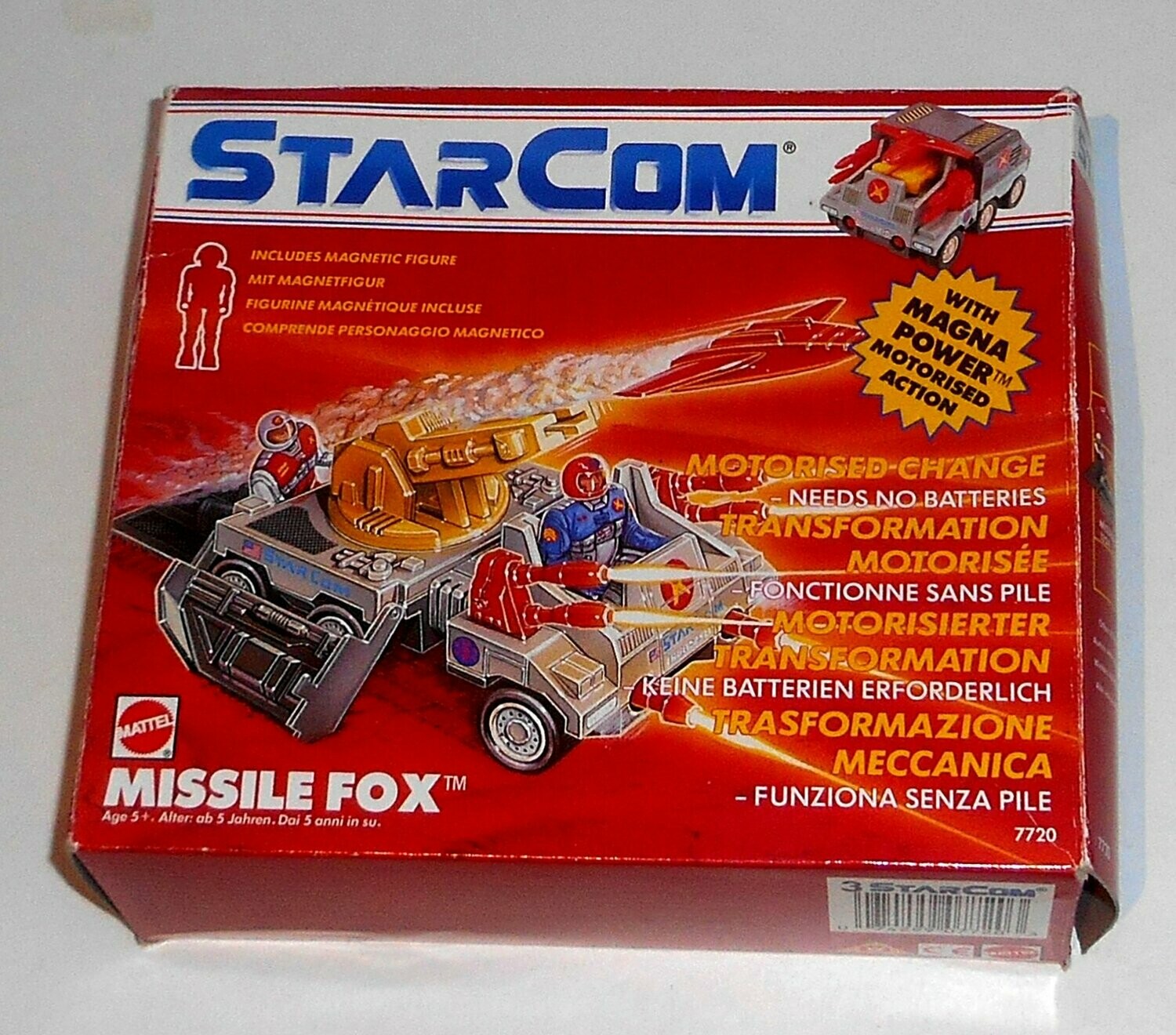 1990 Mattel Inc - Starcom ~ MISSILE FOX ~ Tactical Launching Vehicle ~ Boxed MIB