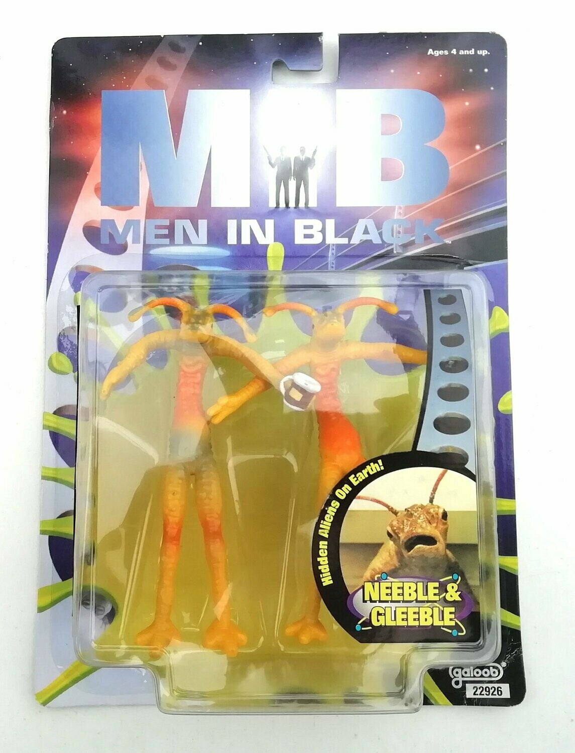 Vintage 1997 Galoob Toys - Men in Black - NEEBLE & GLEEBLE - Bendable Figure MOC