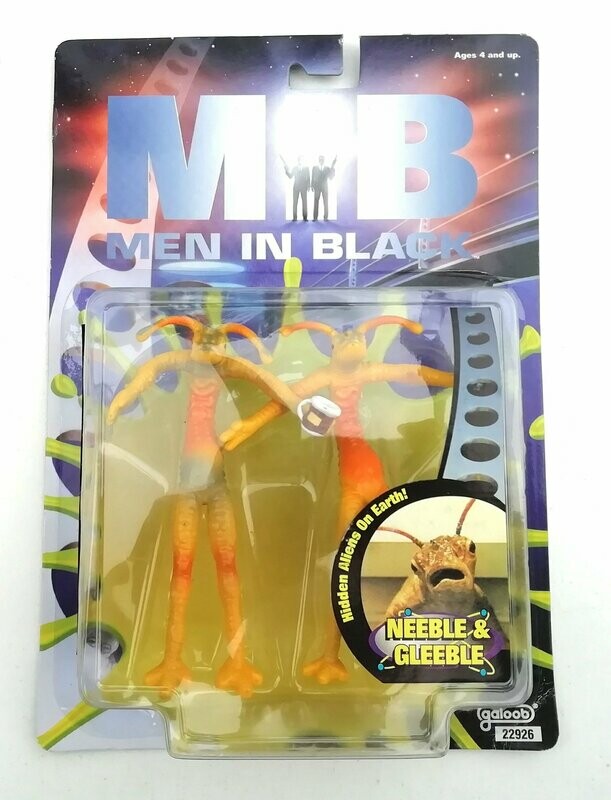 Vintage 1997 Galoob Toys - Men in Black - NEEBLE & GLEEBLE - Bendable Figure MOC