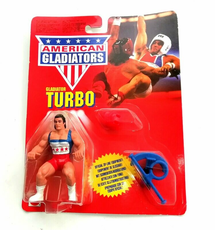 Vintage 1991 Mattel Toys - Gladiators ~ TURBO ~ New on Card MOC