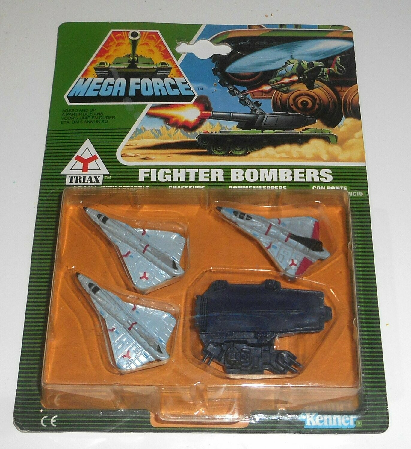 Vintage 1989 Kenner Mega Force ~ Triax  ~ FIGHTER BOMBERS ~ New on Card