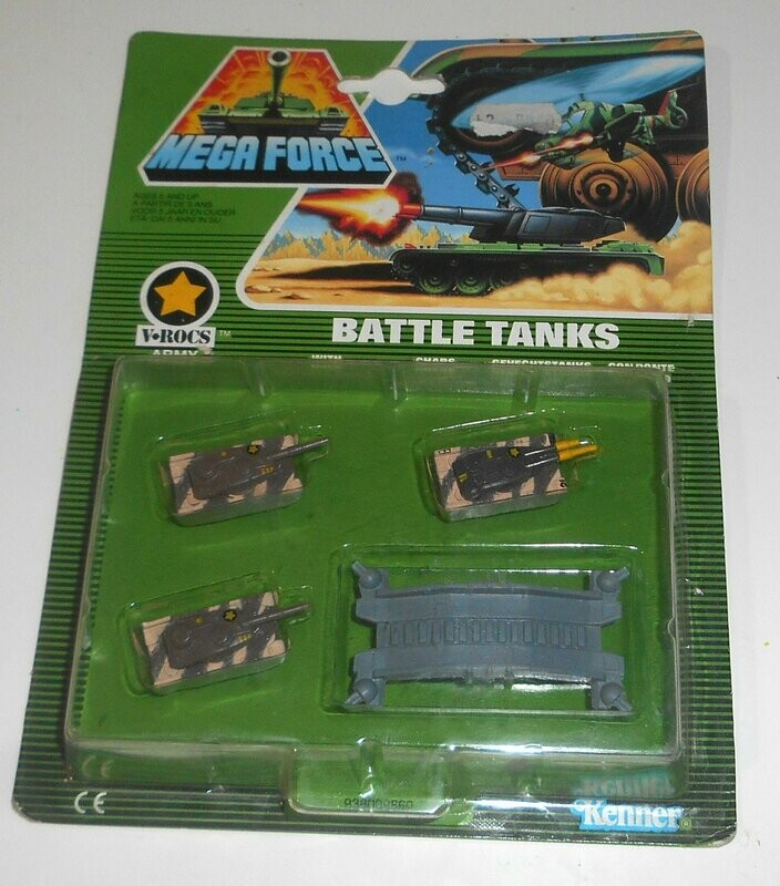Vintage 1989 Kenner Mega Force ~ V-rocs ~ BATTLE TANKS ~ New on Card