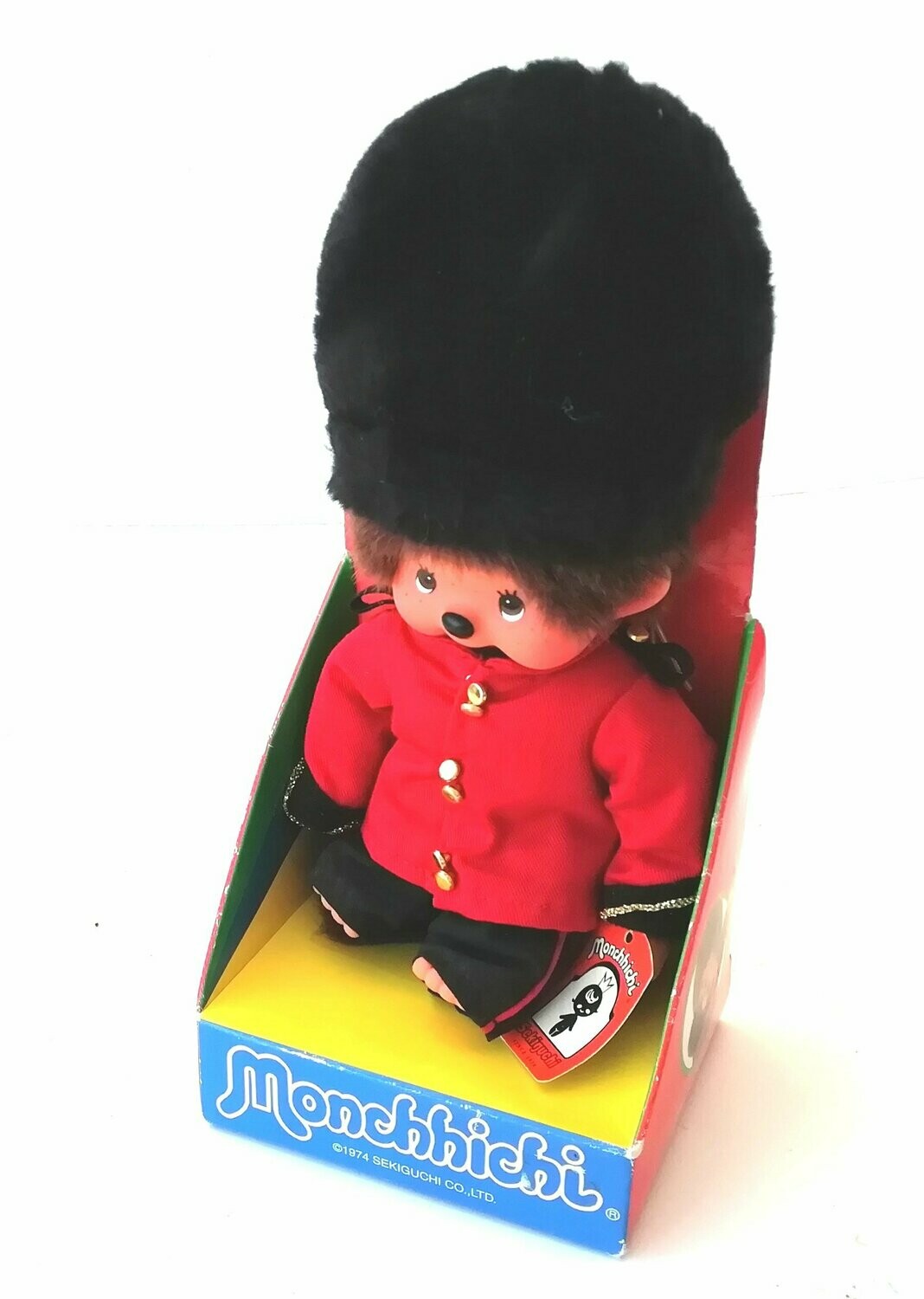 Vintage ©1974 Monchhichi Monkeys / Chic-a-boo ~ 7" SOLDIER MONKEY ~ Boxed