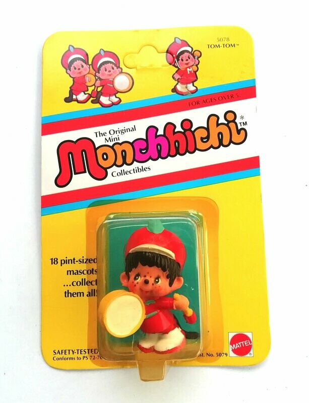 Vintage 1981 Monchhichi Monkeys / Chic-a-boo ~ 2" MINI FIGURES ~ Boxed