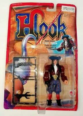 Vintage 1991 Mattel Toys - Hook ~ Peter Pan ~ CAPT. HOOK ~ New on Card MOC