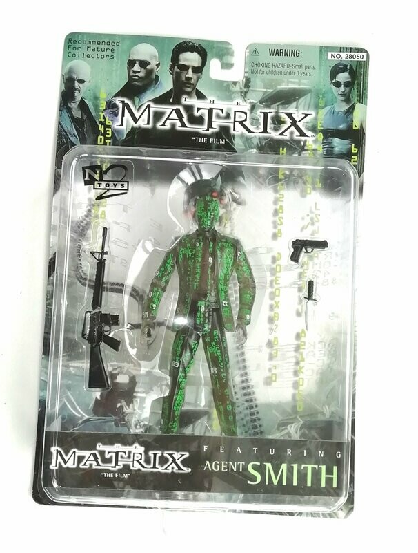 Vintage 1999 N2 Toys ~ The Matrix ~ AGENT SMITH (Digital) ~ New MOC
