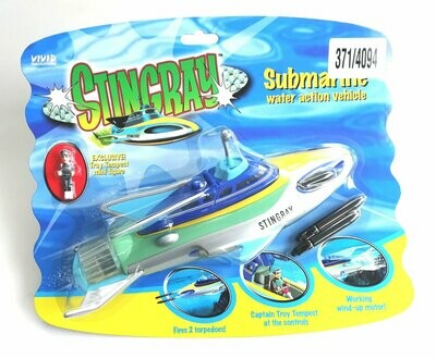 Vintage 2001 Vivid Toys ~ Stingray ~ WIND-UP SUBMARINE ~ New MOC MIB