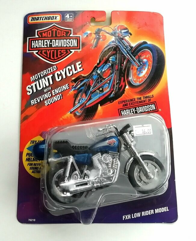 Vintage 1993 Matchbox Toys ~ Harley-Davidson Stunt Cycles ~ PULL & GO MOTORBIKE