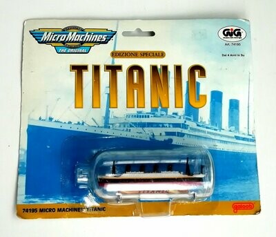 Vintage Lewis Galoob Micro Machines ~ Ship in a Bottle ~ #74195 TITANIC