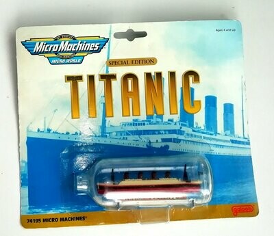 Vintage Lewis Galoob Micro Machines ~ Ship in a Bottle ~ #74195 R.M.S. TITANIC