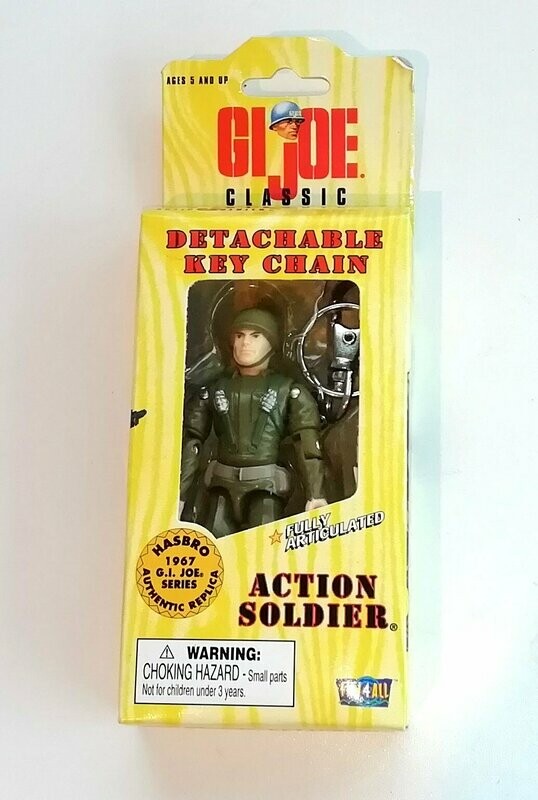 Vintage 1998 Hasbro Toys ~ G.I. Joe ~ ACTION SOLDIER POSEABLE KEYRING ~ New MIB