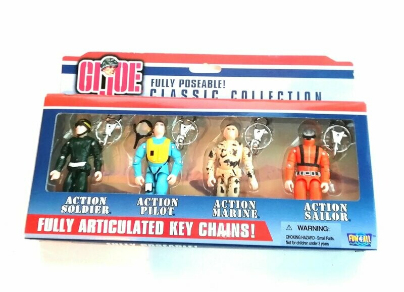 Vintage 2001 Hasbro Toys ~ G.I. Joe ~ POSEABLE KEYRING / KEYCHAINS ~ New MIB