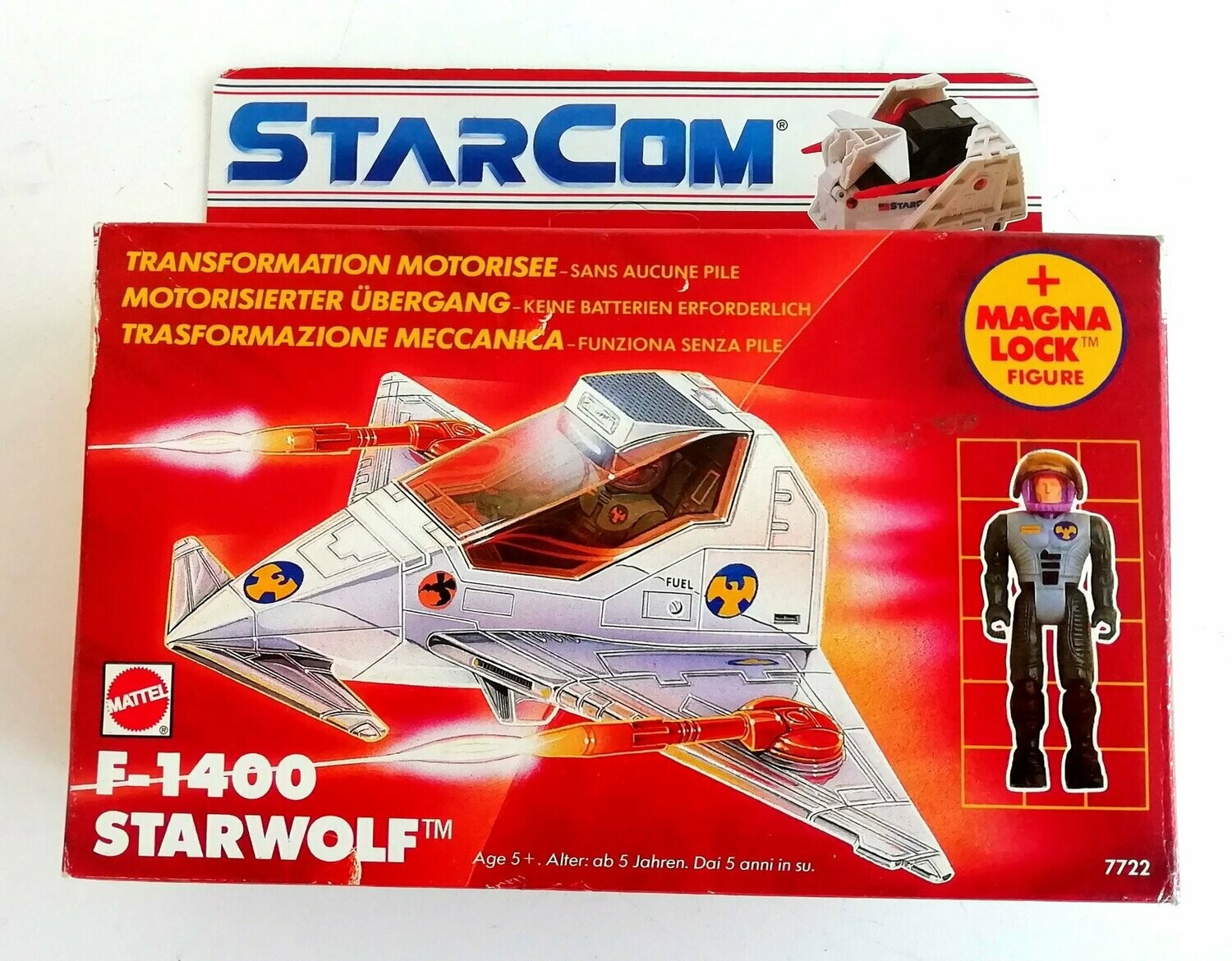 1990 Mattel Toys - Starcom ~ F-1400 STARWOLF Flexwing Astro Fighter ~ Boxed