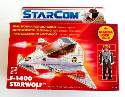 1990 Mattel Toys - Starcom ~ F-1400 STARWOLF Flexwing Astro Fighter ~ Boxed