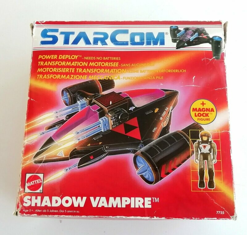 1990 Mattel Toys - Starcom ~ SHADOW VAMPIRE Enemy V.T.O.L. Fighter ~ Boxed
