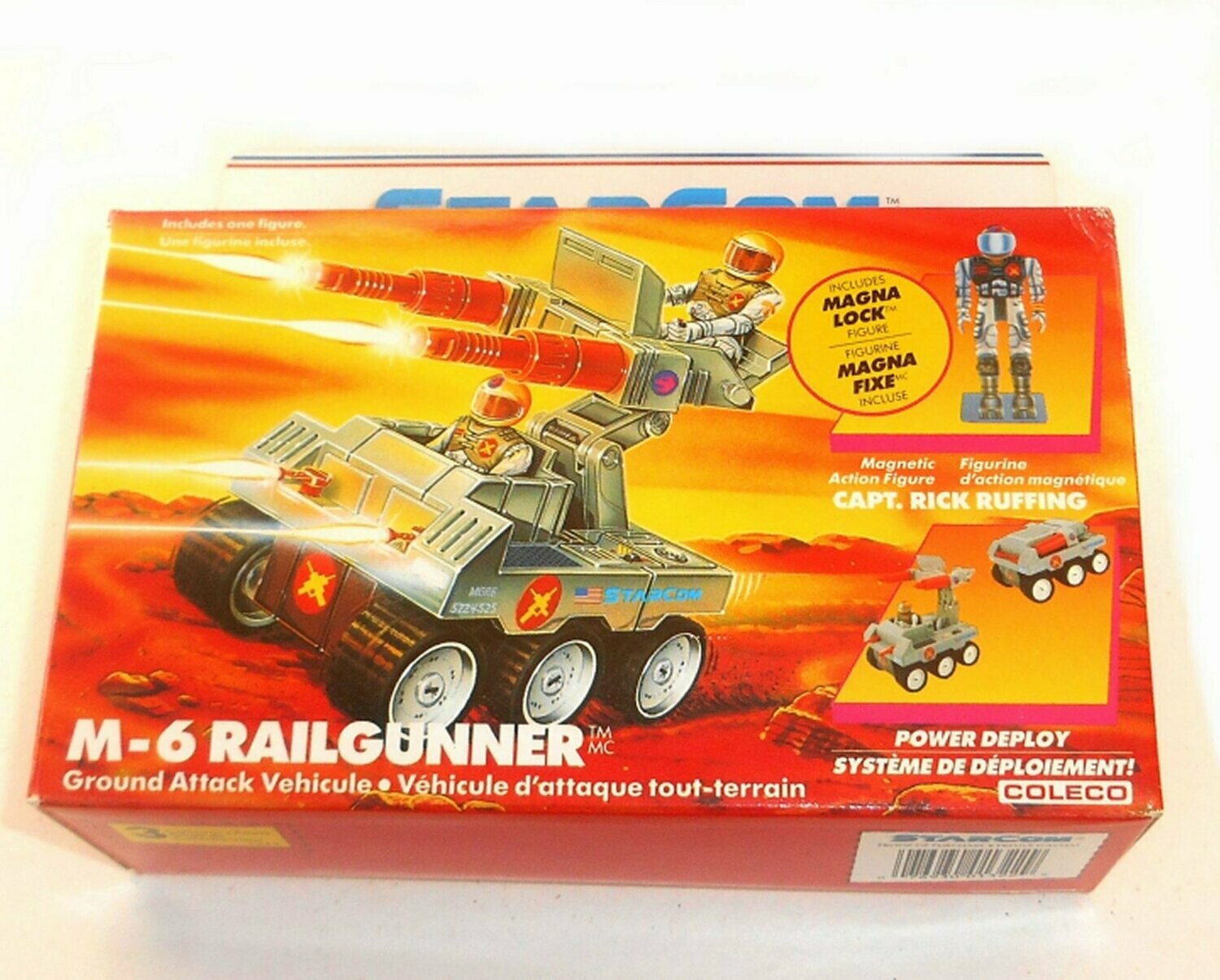 1986 Coleco Ind Inc - Starcom ~ M-6 RAILGUNNER Ground Attack Vehicle ~ Boxed
