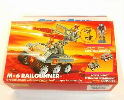 1986 Coleco Ind Inc - Starcom ~ M-6 RAILGUNNER Ground Attack Vehicle ~ Boxed