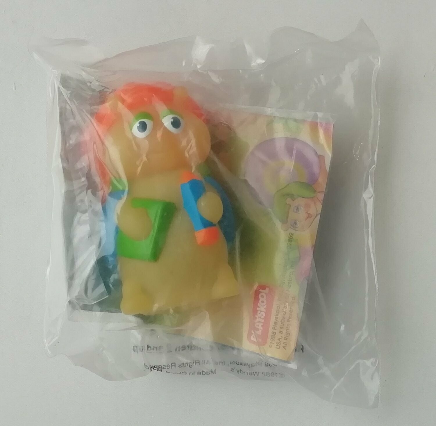 1988 Hasbro / Playskool ~ Glo Friends ~ GLO BOOKWORM ~ Wendy's
