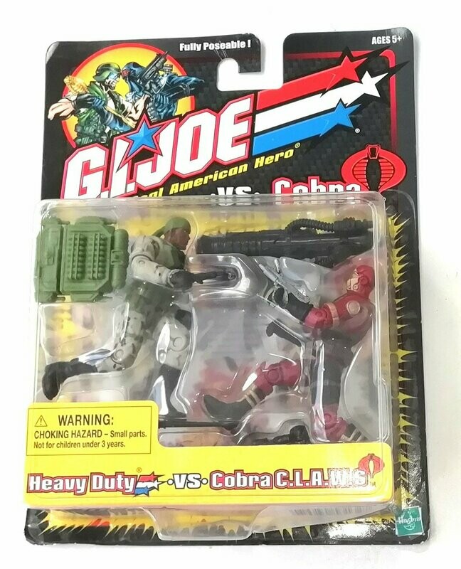 G.I. Joe HEAVY DUTY vs' COBRA C.L.A.W.S. 2001 Hasbro Toys ~ New on Card