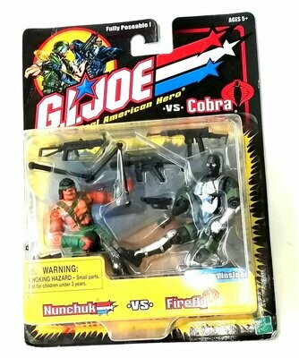 G.I. Joe NUNCHUK vs' FIREFLY 2002 Hasbro Toys ~ New on Card