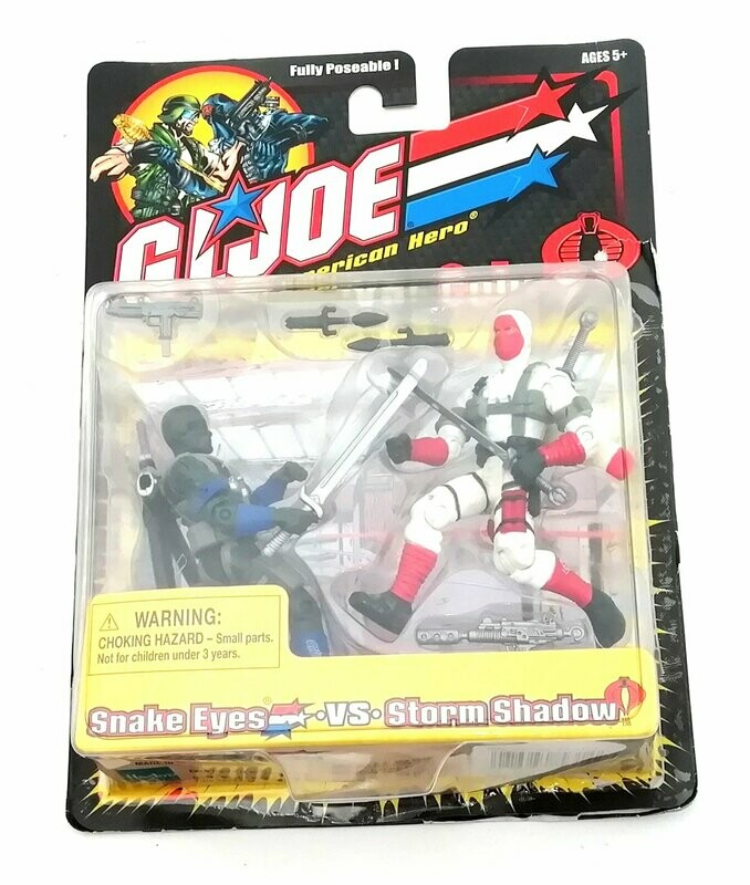 G.I. Joe SNAKE EYES vs' STORM SHADOW 2001 Hasbro Toys ~ New on Card