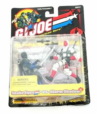 G.I. Joe SNAKE EYES vs' STORM SHADOW 2001 Hasbro Toys ~ New on Card