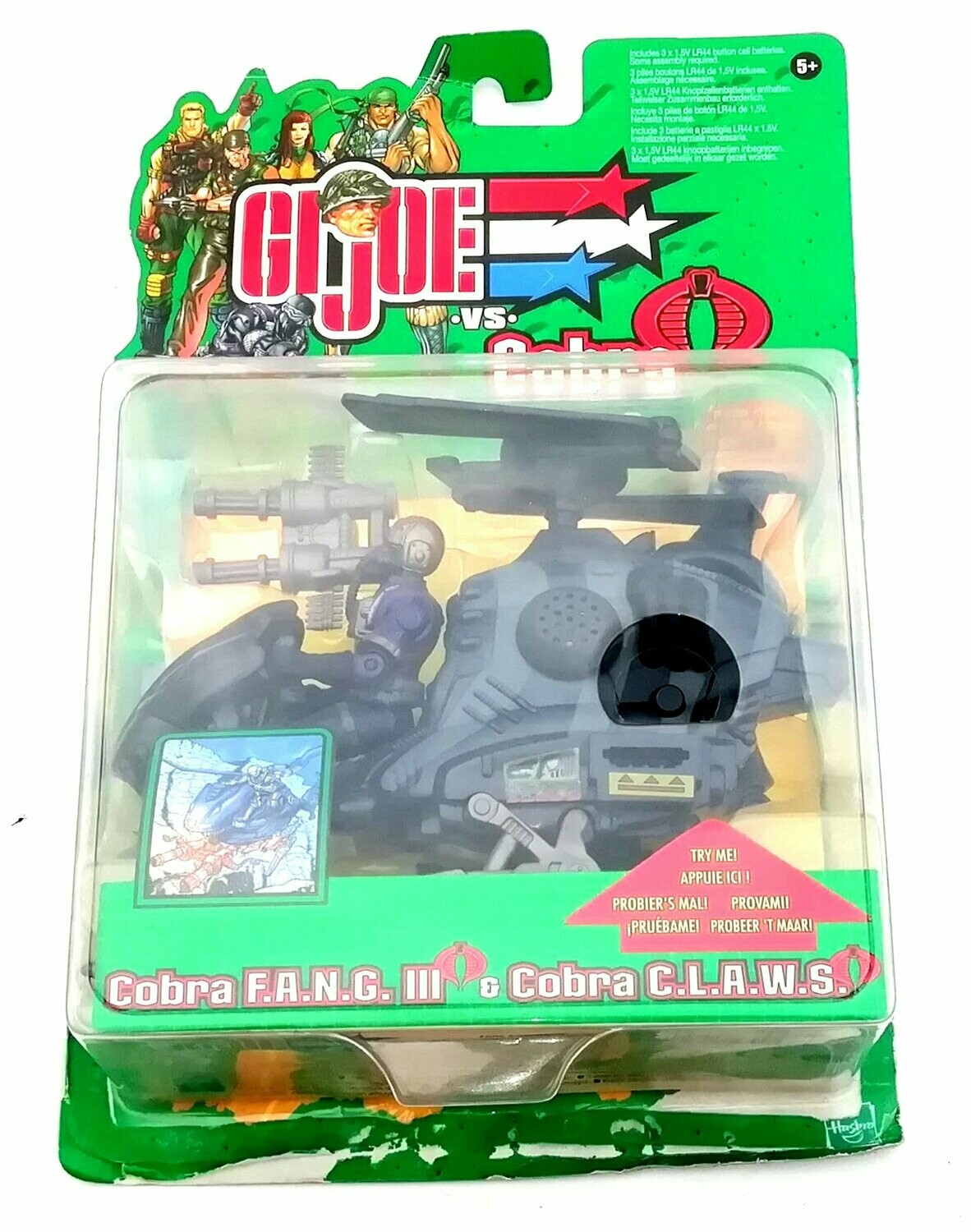 G.I. Joe COBRA F.A.N.G. III & COBRA C.L.A.W.S. 2002 Hasbro Toys ~ New on Card