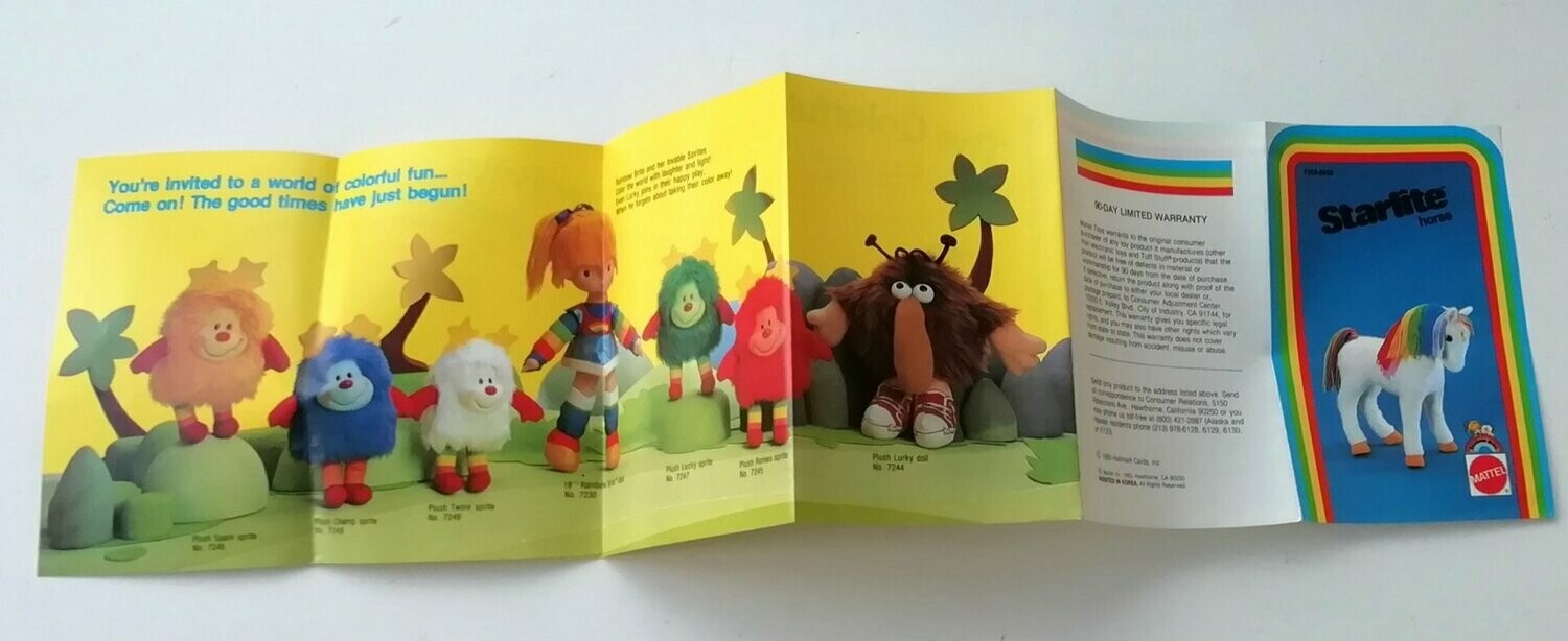 Rainbow Brite - Pack de 4 gommes parfumées - Ambassador Hallmark 1983