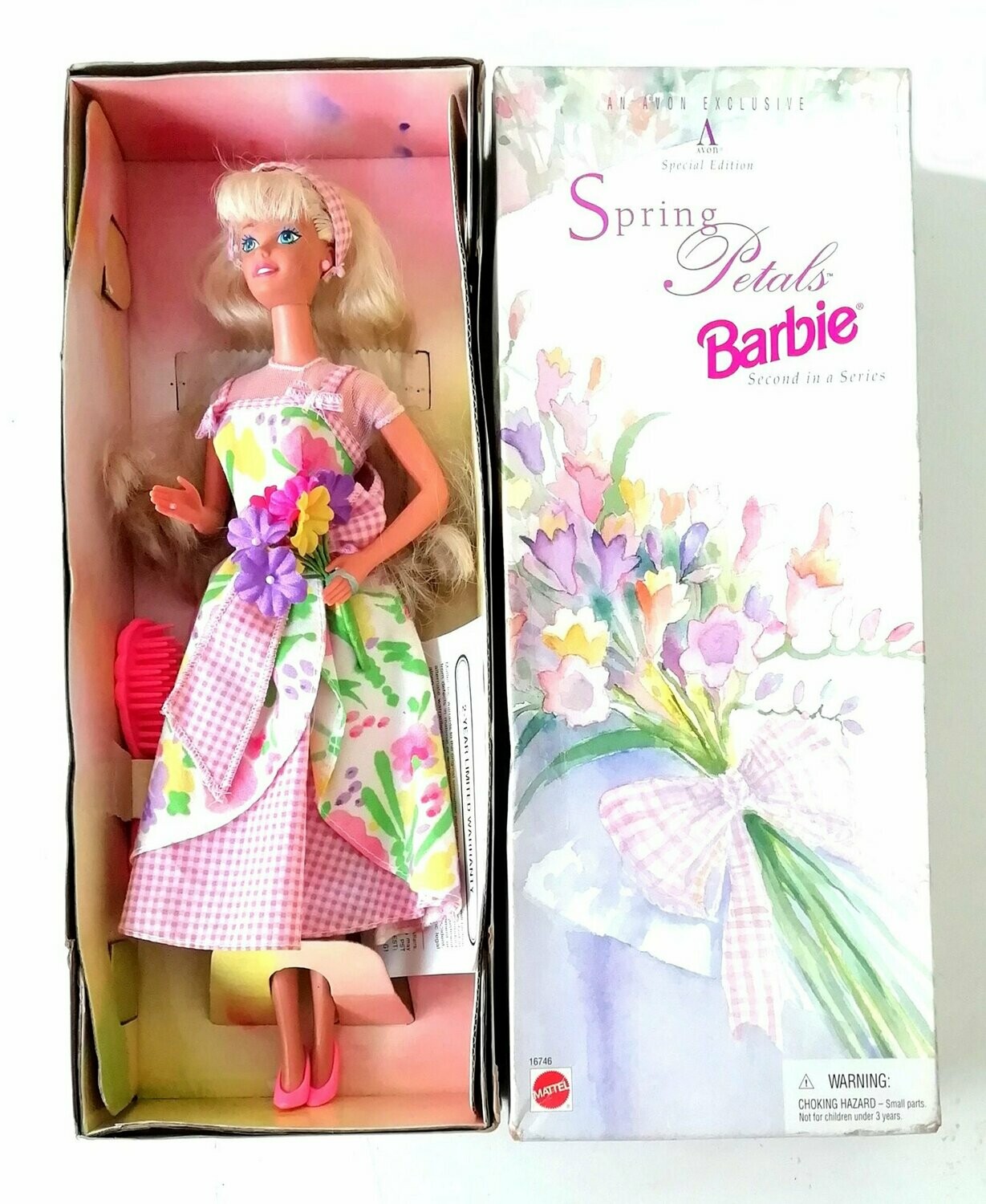1996 Barbie Dolls ~ 'AVON' SPRING PETALS BARBIE DOLL ~ Boxed Doll ~ MIB