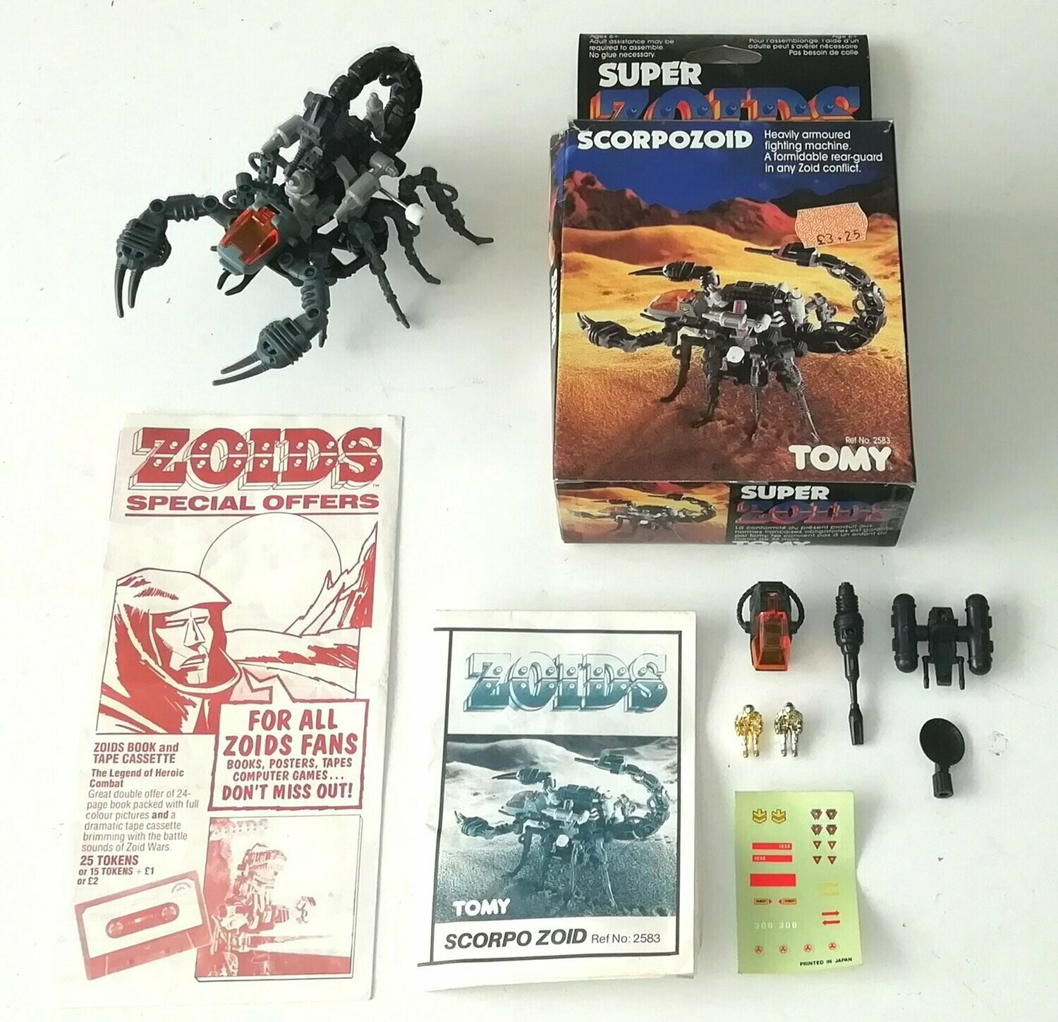Zoids OER Tomy 1983 – Serpent 100% Complet, Fonctionne, Notice Originale, Vintage