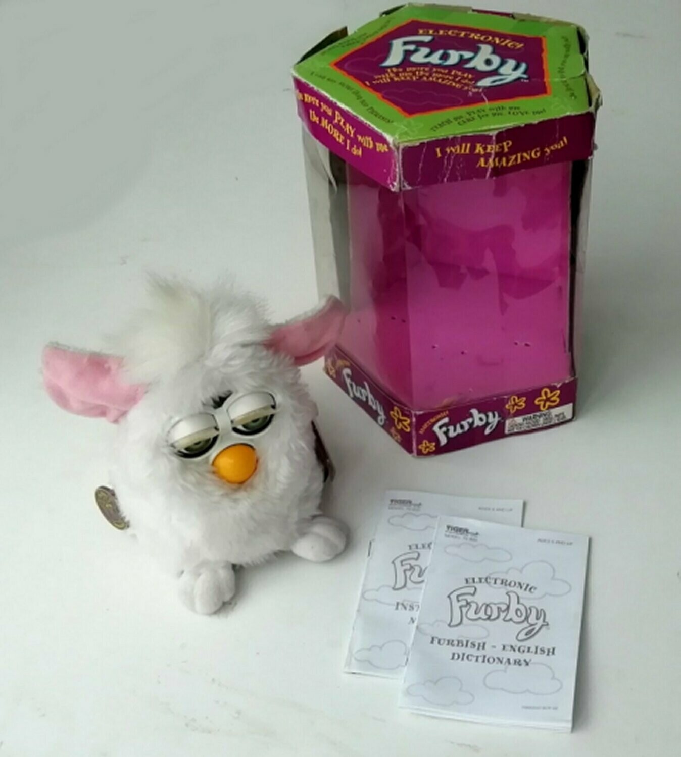 Vintage 1999 Tiger Electronics Ltd ~ FURBY ~ Fully Working ~ Boxed