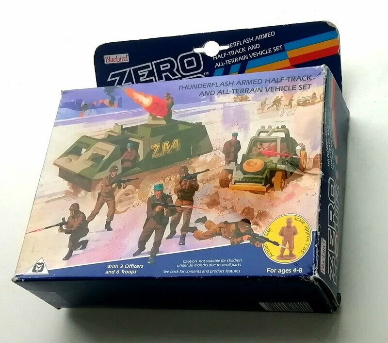 1989 Bluebird Toys - Zero Hour ~ ZA3 ZA4 Thunderflash Armed Half-Track & All-Terrain Vehicle Set