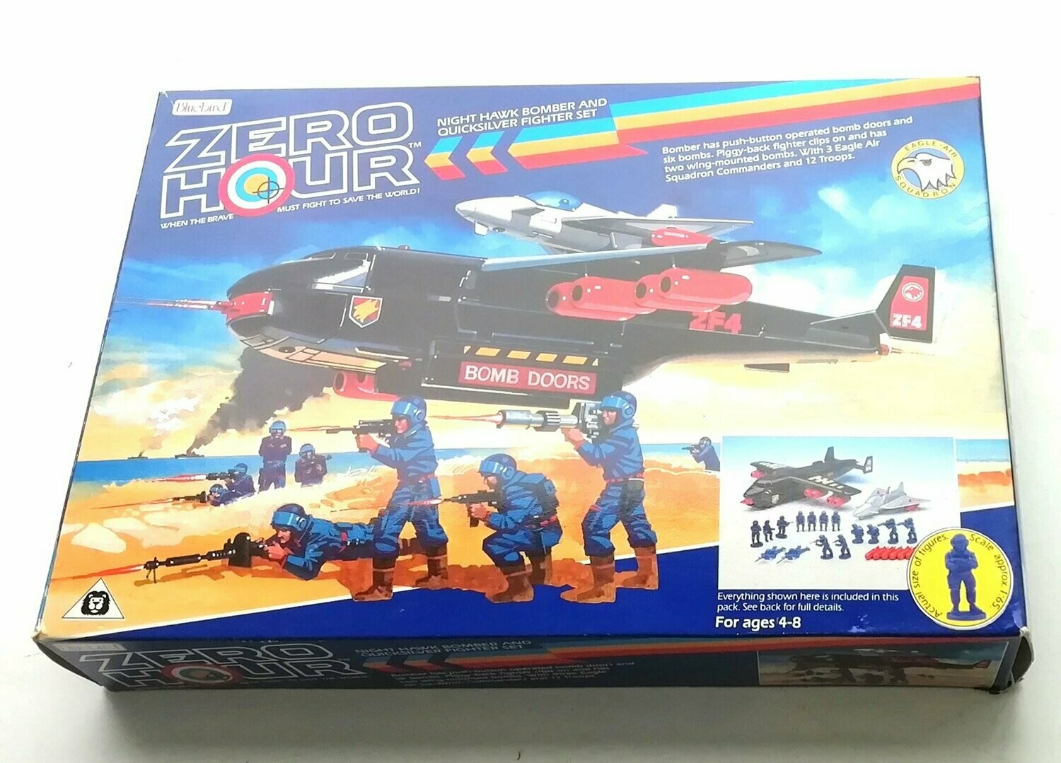 1989 Bluebird Toys - Zero Hour ~ ZF4 ZF5 NIGHT HAWK BOMBER AND QUICKSILVER FIGHTER SET