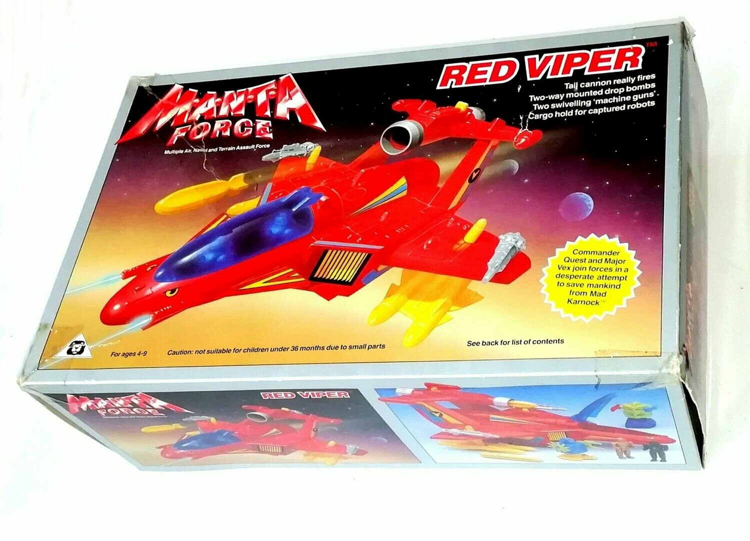 1989 Bluebird Toys ~ Manta Force ~ Viper Squad ~ #900221 RED VENOM