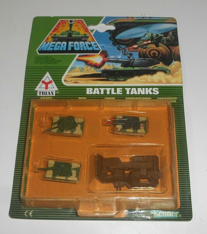 Vintage 1989 Kenner Mega Force ~ TRIAX ~ BATTLE TANKS ~ New on Card