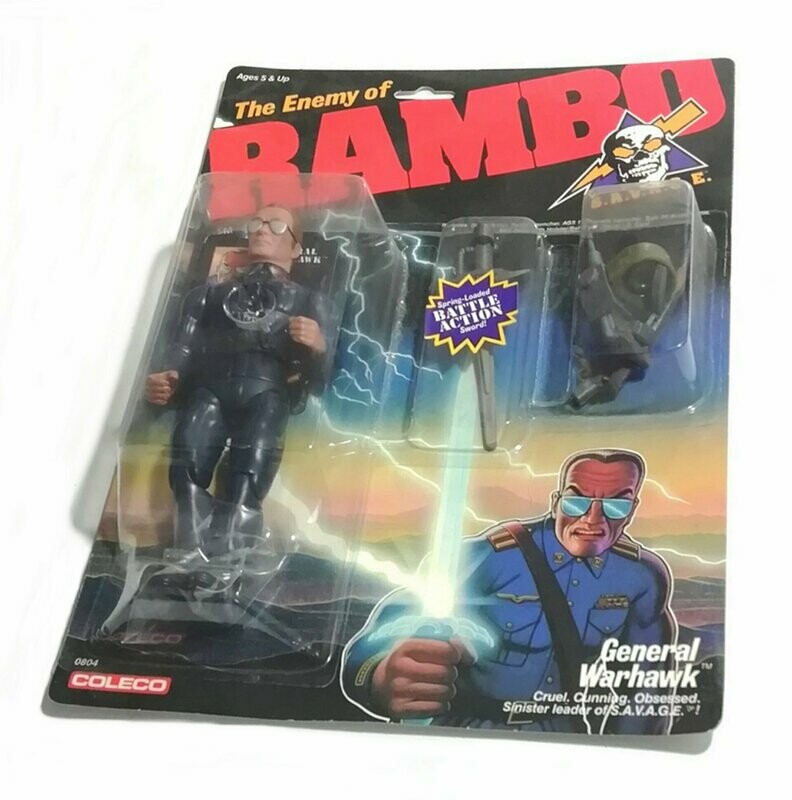 1986 Coleco Toys ~ Rambo ~ GENERAL WARHAWK ~ 6" Action Figure