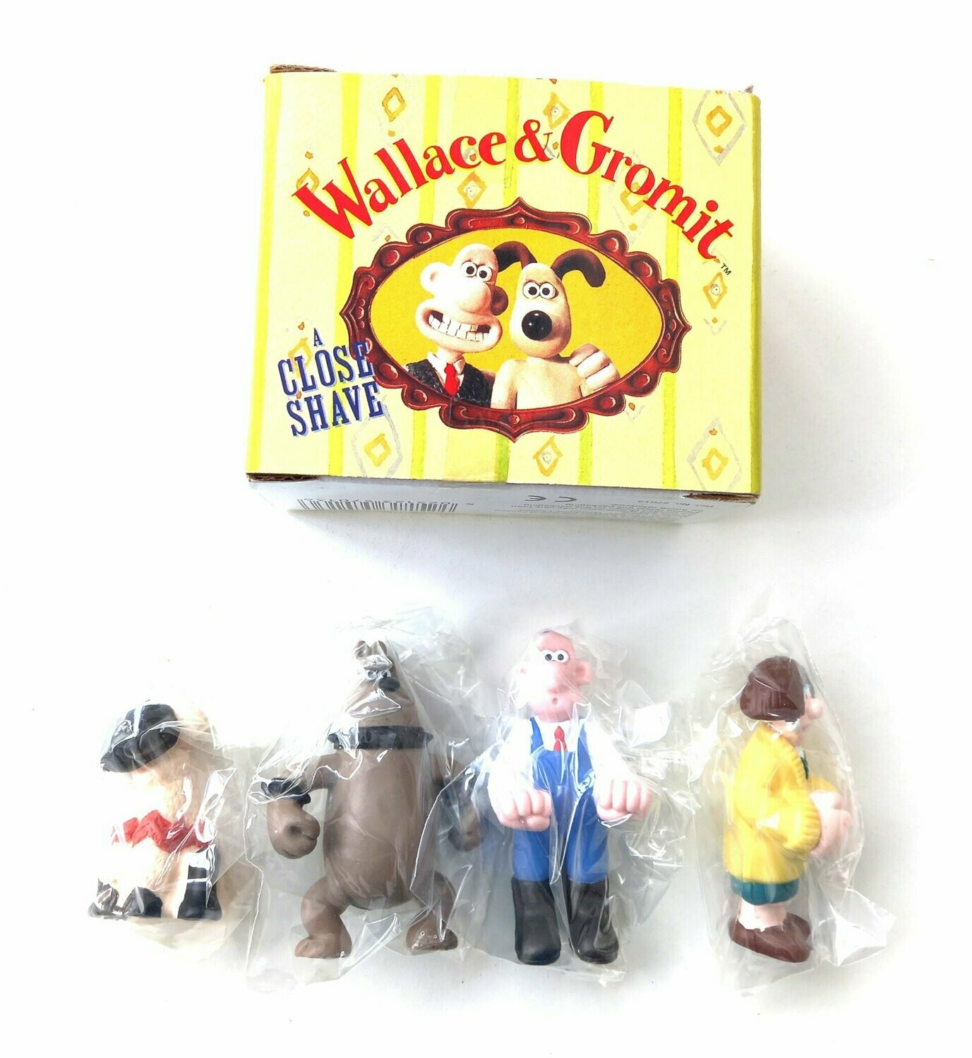 1989 Vivid ~ Wallace & Gromit Ltd ~ A Close Shave ~ 4 x FIGURE BOX SET